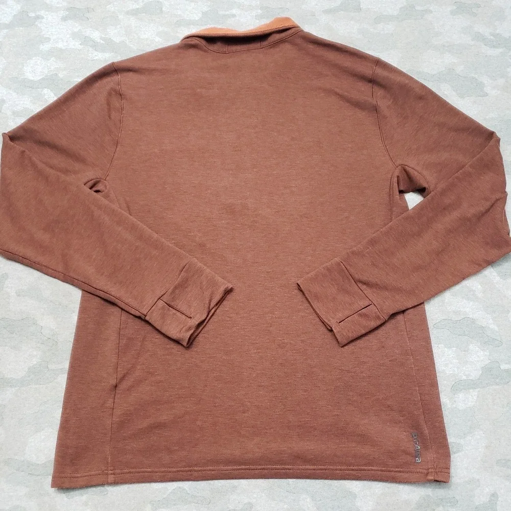 Prana‎ Shirt Mens Medium Brown Quarter Zip Long Sleeve Outdoors